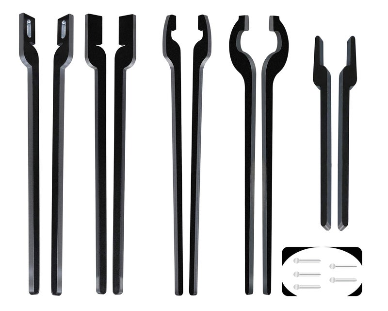 Alvade DIY Rapid Tongs Bundle Set 5 Type of Tong Bundles Set Comes with Rivet for Blacksmith Beginner - Image 1
